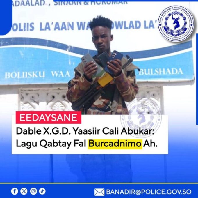 Booliska Soomaaliya oo gacanta ku dhigay askar dhac ka geysanaystay Duleedka Muqdisho