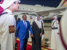 Madaxweynaha Waqtigiisa sii dhammanaya ee xasan sheekh oo Gaaray Dalka Qadar+sawirro