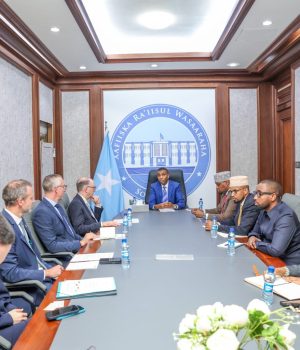 Ra’iisul Wasaare Xamsa oo Xafiiskiisa ku Qaabilay Wafdi ka socda Dowladda Jarmalka