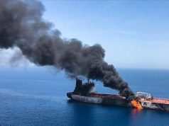 Gantaallo laga soo tuuray Iran oo ku dhacay markab shidaal oo ku sugan biyaha Qatar